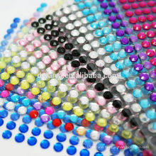 Wholesale shining round rhinestone stickers for Decoration